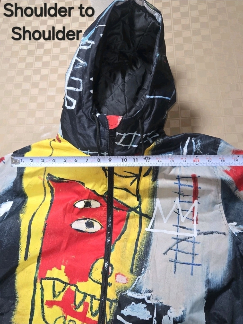 Jean Michel Basquiat X Members Only  Men's XL Hooded Art Jacket - Picture 13 of 16
